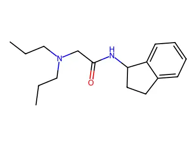 N-(2,3-dihydro-1H-inden-1-yl)-2-(dipropylamino)acetamide structure