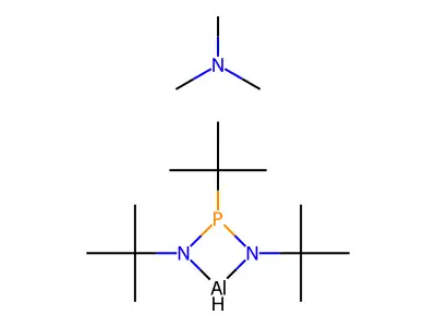 N,N-dimethylmethanamine;1,2,3-tritert-butyl-1,3,2,4-diazaphosphalumetidine structure