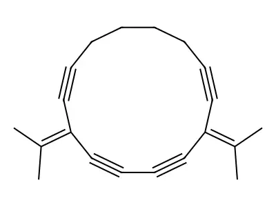 5,14-Di(propan-2-ylidene)cyclotetradeca-1,3,6,12-tetrayne structure