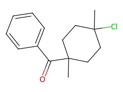 (4-Chloro-1,4-dimethylcyclohexyl)(phenyl)methanone structure