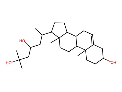 Cholest-5-ene-3,23,25-triol structure