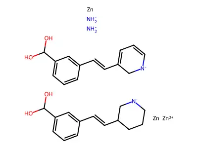Chemical Compound (C28H36N4O4Zn3-2) structure