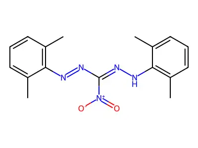 1,5-Bis(2,6-dimethylphenyl)-3-nitroformazan structure