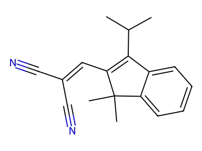 2-[(1,1-Dimethyl-3-propan-2-ylinden-2-yl)methylidene]propanedinitrile structure