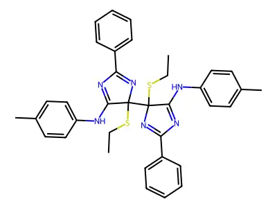 5-ethylsulfanyl-5-[4-ethylsulfanyl-5-(4-methylanilino)-2-phenylimidazol-4-yl]-N-(4-methylphenyl)-2-phenylimidazol-4-amine structure