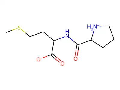 4-Methylsulfanyl-2-(pyrrolidin-1-ium-2-carbonylamino)butanoate structure