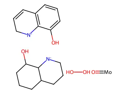 3,4,4a,5,6,7,8,8a-octahydro-2H-quinolin-8-ol; Hydrogen Peroxide; Oxomolybdenum; 2H-quinolin-8-ol structure