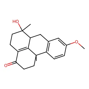 6-Hydroxy-9-methoxy-6,11b-dimethyl-1,2,4,5,6a,7-hexahydrobenzo[a]phenalen-3-one structure