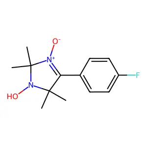 5-(4-Fluorophenyl)-3-hydroxy-2,2,4,4-tetramethyl-1-oxidoimidazol-1-ium structure