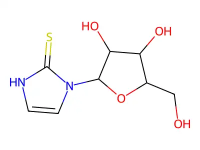1-Pentofuranosyl-1,3-dihydro-2H-imidazole-2-thione structure