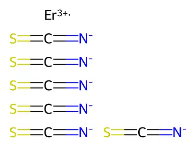 Erbium(3+) hexaisothiocyanate structure