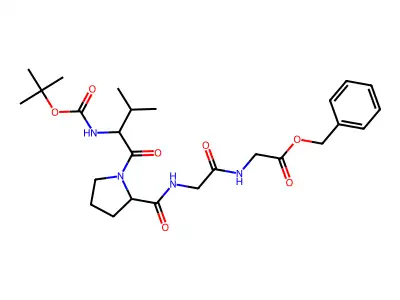 Benzyl N-(tert-butoxycarbonyl)valylprolylglycylglycinate structure