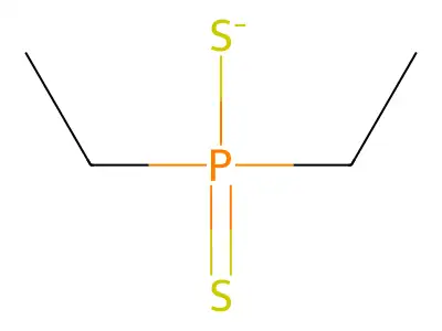Diethylphosphinodithioate structure