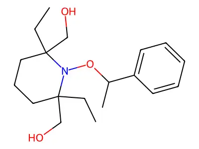 [2,6-Diethyl-1-(1-phenylethoxy)piperidine-2,6-diyl]dimethanol structure