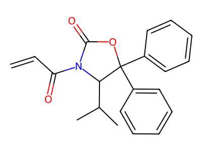 5,5-Diphenyl-4-propan-2-yl-3-prop-2-enoyl-1,3-oxazolidin-2-one structure