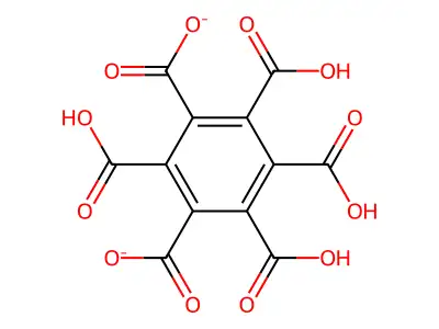 2,4,5,6-Tetracarboxybenzene-1,3-dicarboxylate structure