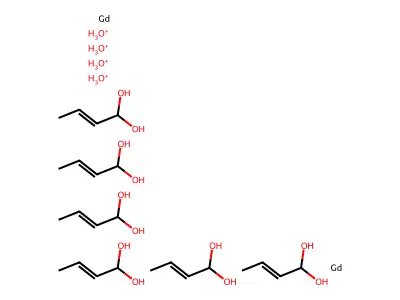 Tetraoxidanium;hexakis(but-2-ene-1,1-diol);gadolinium structure