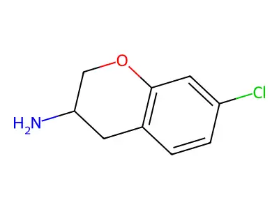 7-Chloro-3,4-dihydro-2H-1-benzopyran-3-amine structure