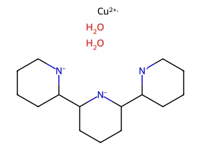 Copper;2,6-di(piperidin-1-id-2-yl)piperidin-1-ide;dihydrate structure