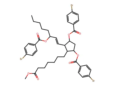 [4-(4-bromobenzoyl)oxy-3-[3-(4-bromobenzoyl)oxyoct-1-enyl]-2-(7-methoxy-7-oxoheptyl)cyclopentyl] 4-bromobenzoate structure