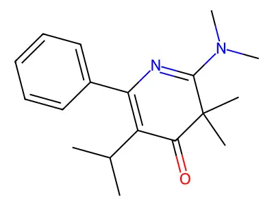 2-(Dimethylamino)-3,3-dimethyl-6-phenyl-5-(propan-2-yl)pyridin-4(3H)-one structure