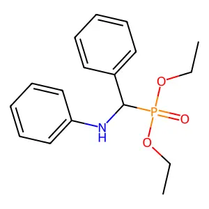 N-[diethoxyphosphoryl(phenyl)methyl]aniline structure