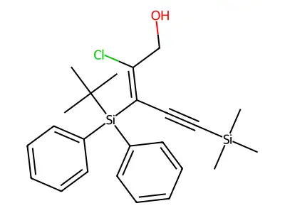 3-[tert-Butyl(diphenyl)silyl]-2-chloro-5-(trimethylsilyl)pent-2-en-4-yn-1-ol structure