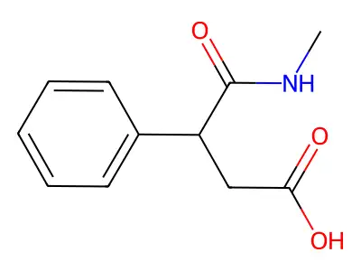 Benzenepropanoic acid, beta-((methylamino)carbonyl)- structure