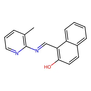 2-(2-Hydroxy-1-naphthylmethyleneamino)-3-methylpyridine structure