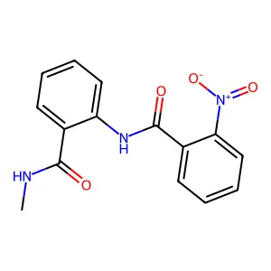N-[2-(甲基氨甲酰基)苯基]-2-硝基苯甲酰胺 structure