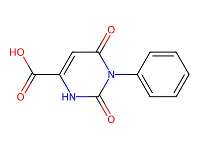 2,6-Dioxo-1-phenyl-1,2,3,6-tetrahydropyrimidine-4-carboxylic acid structure