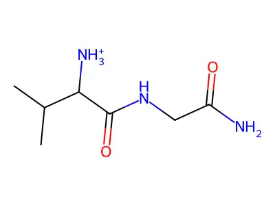 1-[(2-Amino-2-oxoethyl)amino]-3-methyl-1-oxobutan-2-aminium structure