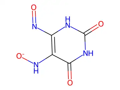 6-nitroso-5-(oxidoamino)-1H-pyrimidine-2,4-dione structure