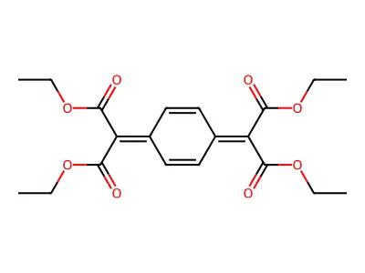 Tetraethyl 2,2'-(cyclohexa-2,5-diene-1,4-diylidene)dipropanedioate structure