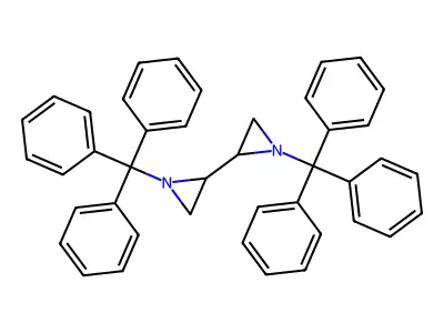 1-Trityl-2-(1-tritylaziridin-2-yl)aziridine structure