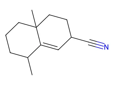 4a,8-dimethyl-3,4,5,6,7,8-hexahydro-2H-naphthalene-2-carbonitrile structure