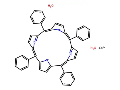 Cobalt(3+);5,10,15,20-tetraphenylporphyrin-22,24-diide;dihydrate structure
