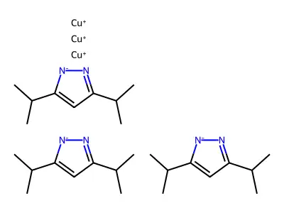 Copper(1+) 3,5-di(propan-2-yl)pyrazol-1-ide (1/1) structure