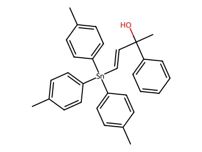 2-Phenyl-4-tris(4-methylphenyl)stannylbut-3-en-2-ol structure