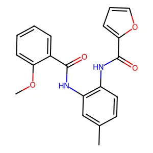 N-[2-[(2-methoxybenzoyl)amino]-4-methylphenyl]furan-2-carboxamide structure