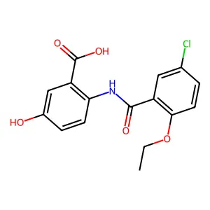 2-[(5-Chloro-2-ethoxybenzoyl)amino]-5-hydroxybenzoic acid structure
