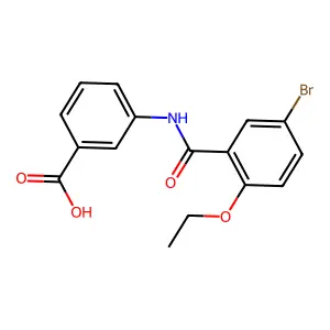 3-[(5-溴-2-乙氧基苯甲酰)氨基]苯甲酸 structure