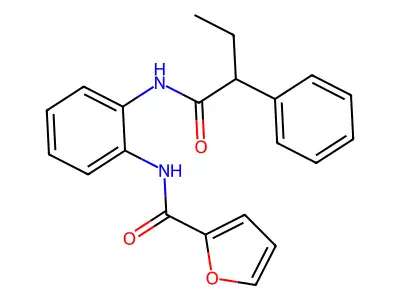 N-[2-(2-phenylbutanoylamino)phenyl]furan-2-carboxamide structure