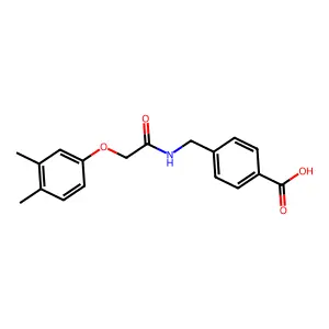 4-({[(3,4-Dimethylphenoxy)acetyl]amino}methyl)benzoic acid structure