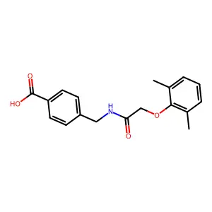 4-[[[2-(2,6-Dimethylphenoxy)acetyl]amino]methyl]benzoic acid structure