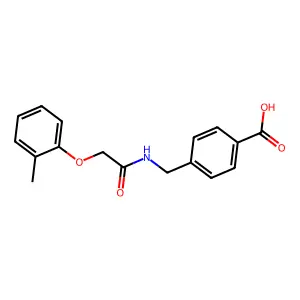 4-({[(2-Methylphenoxy)acetyl]amino}methyl)benzoic acid structure