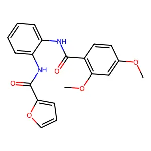 N-{2-[(2,4-dimethoxybenzoyl)amino]phenyl}-2-furamide structure