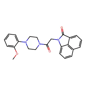 1-{2-[4-(2-methoxyphenyl)-1-piperazinyl]-2-oxoethyl}benzo[cd]indol-2(1H)-one structure