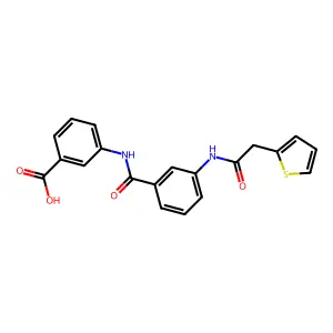 3-({3-[(2-Thienylacetyl)amino]benzoyl}amino)benzoic acid structure