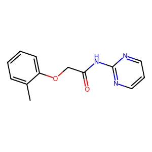 2-(2-甲基苯氧基)-N-(嘧啶-2-基)乙酰胺 structure